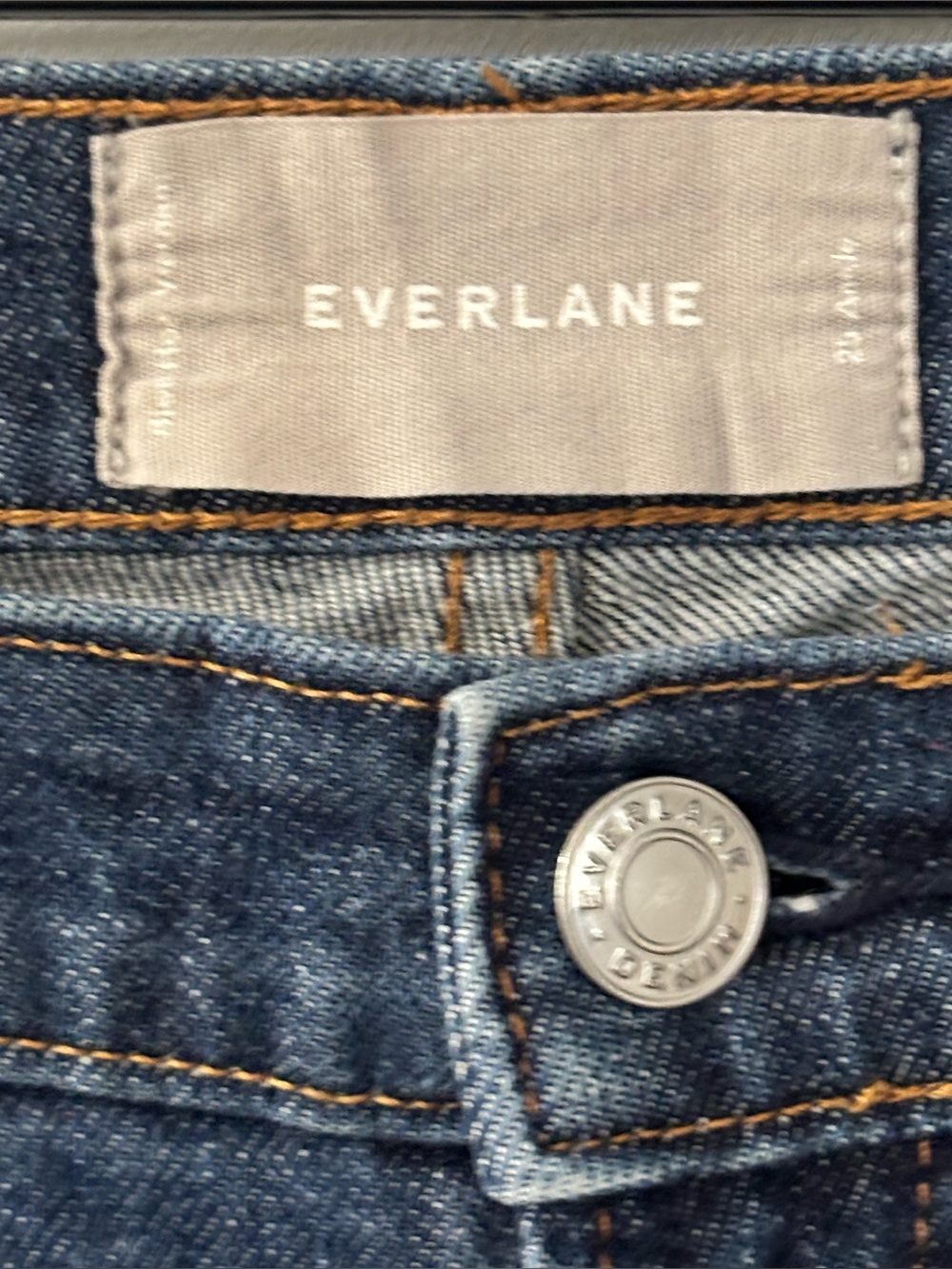 Everlane High-Rise Slim Straight Jeans in Blue Denim - Picture 3 of 11